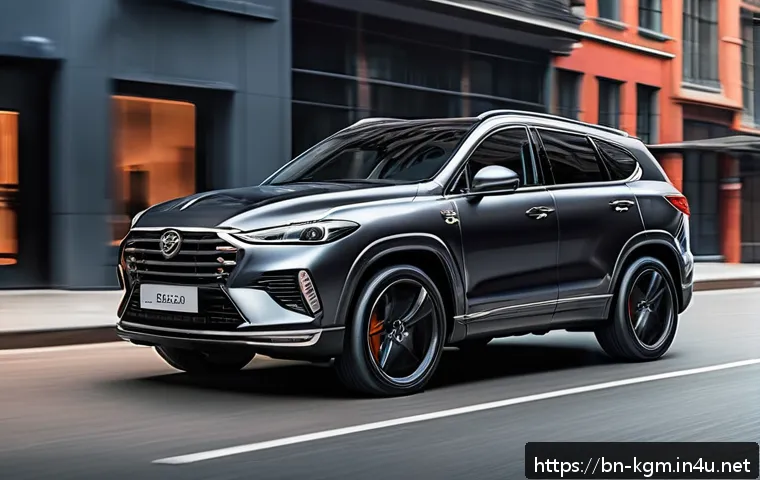 쌍용 티볼리 전용 액세서리 추천 - A sleek modern SUV equipped with a powerful body kit including a front bumper, side skirts, and a re...